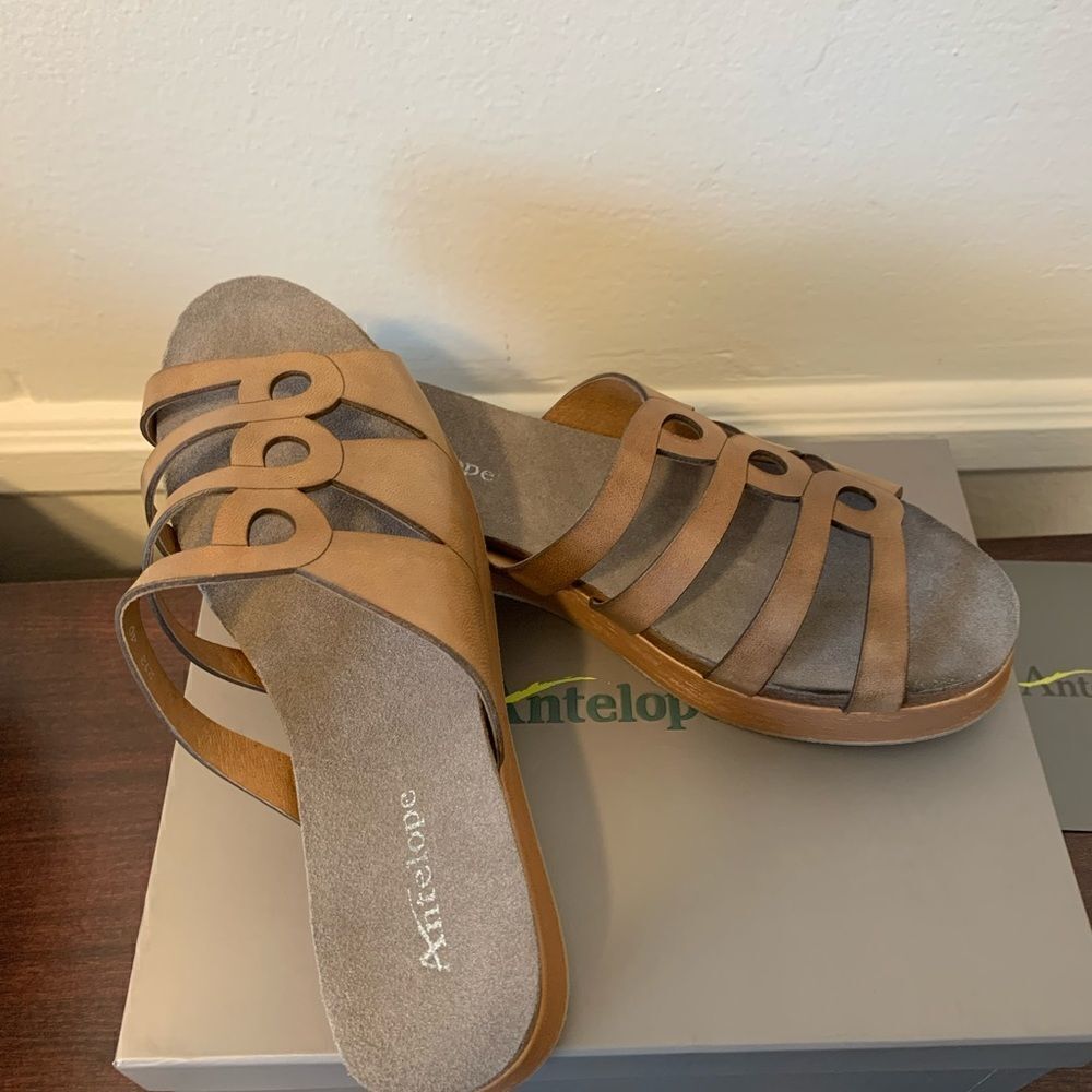 Antelope Women’s leather slide platform slip on sandal size US9/ EU40 NIB - Picture 8 of 14